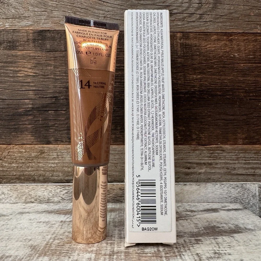 Charlotte Tilbury Beautiful Skin Foundation | 14 Neutral | Full Size: 1 oz | NIB